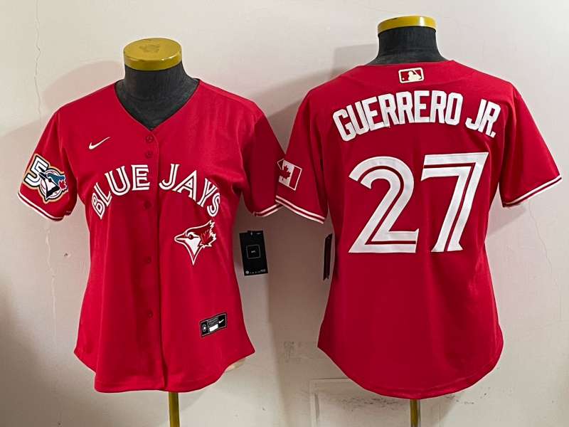 women 2026 Toronto Blue Jays #27 Guerrero Jr red Game Nike MLB Jersey 0716001 
